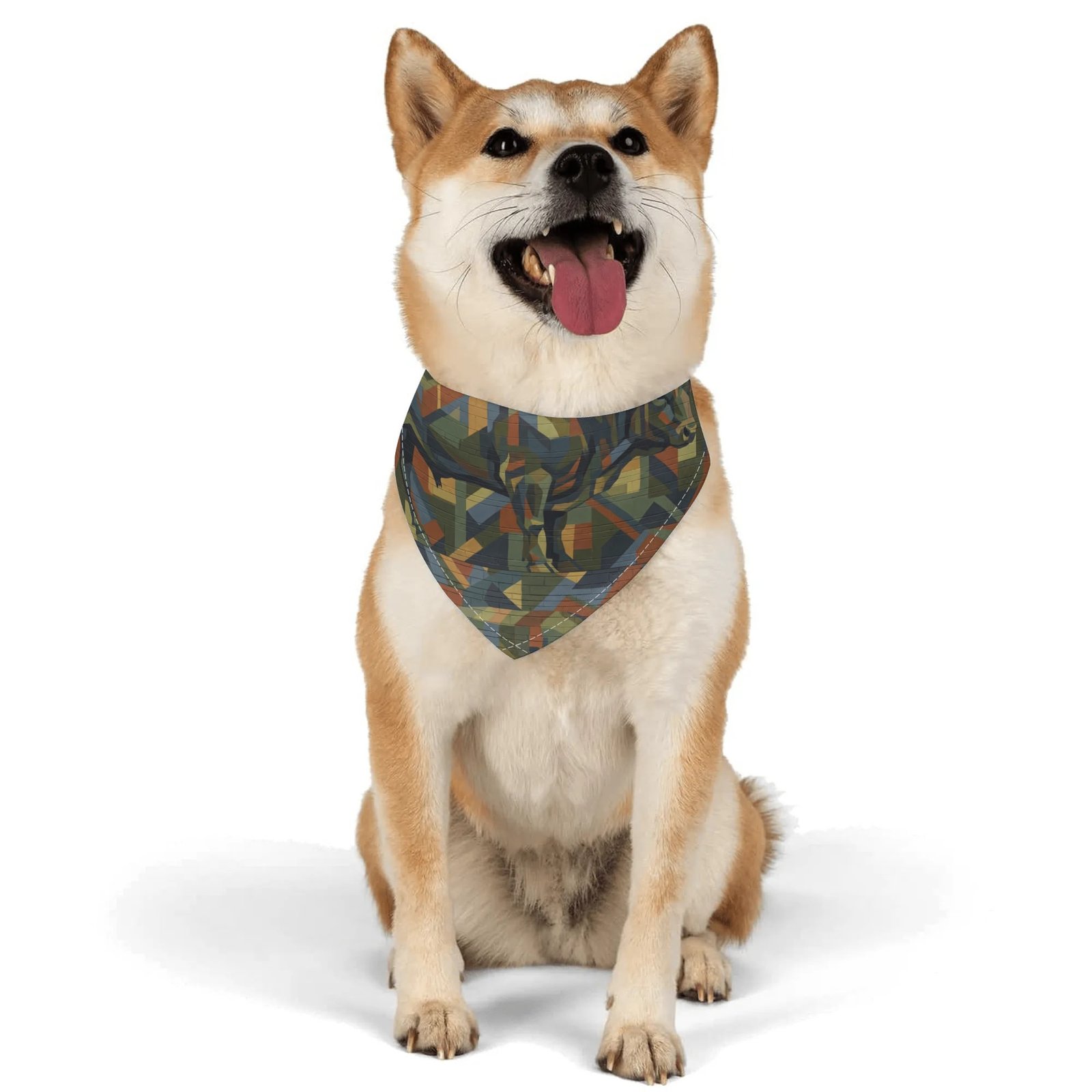 Pet Bandana | Adjustable Dog & Cat Triangle Bib | Zebellz Earthbound Taurus Camo Collection | Intuitive "Hidden Bull" Animal Scarf - Image 2