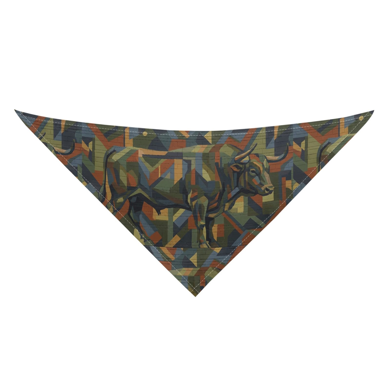 Pet Bandana | Adjustable Dog & Cat Triangle Bib | Zebellz Earthbound Taurus Camo Collection | Intuitive "Hidden Bull" Animal Scarf - Image 5