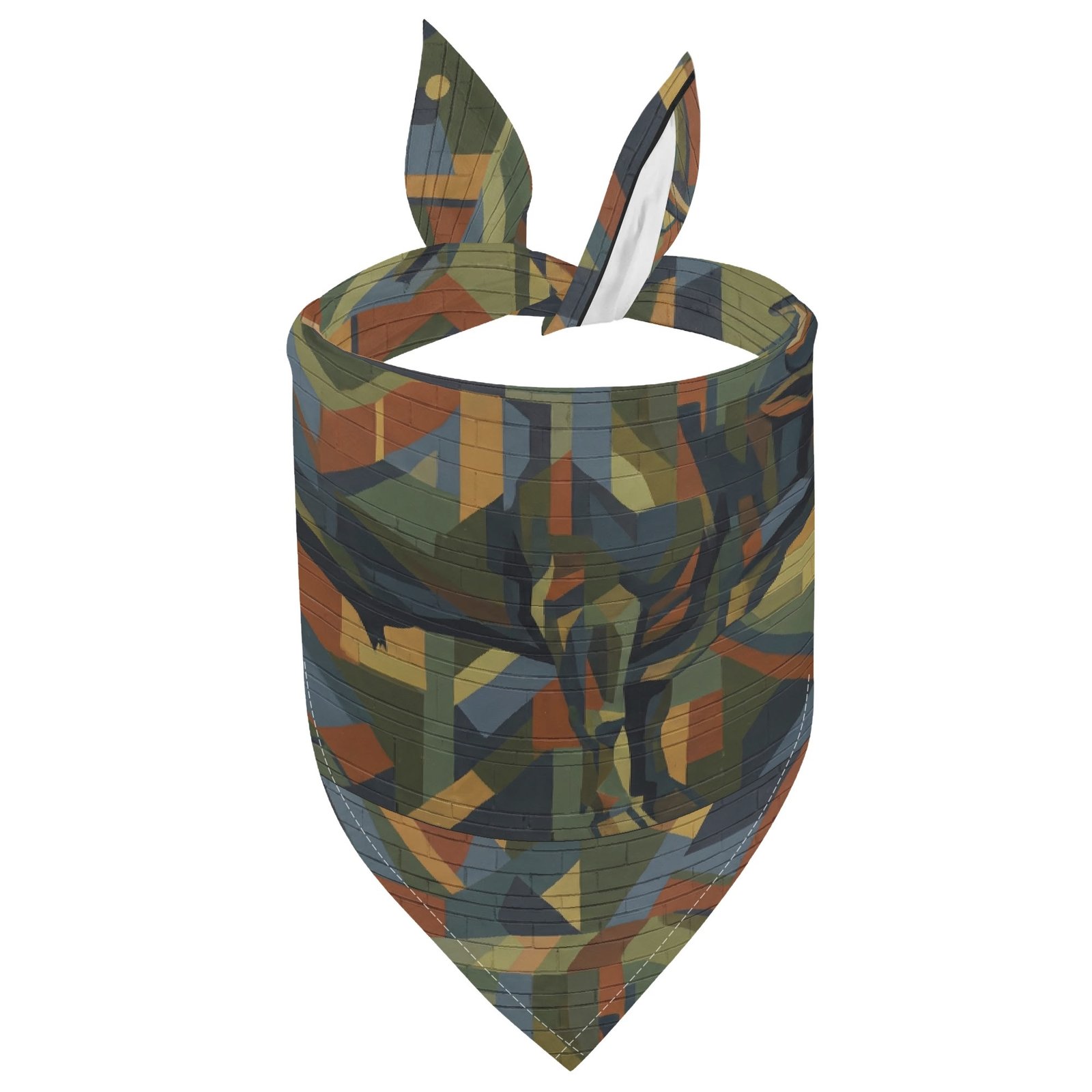 Pet Bandana | Adjustable Dog & Cat Triangle Bib | Zebellz Earthbound Taurus Camo Collection | Intuitive "Hidden Bull" Animal Scarf - Image 6