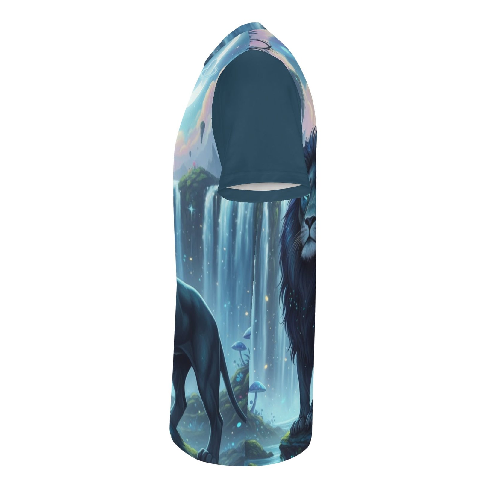 Zebellz Blue Leo Collection: Midnight Leo Unisex AOP Short Sleeve Blouse & Pants Sports Set | Sizes XS-5XL | Zodiac Streetwear - Image 4