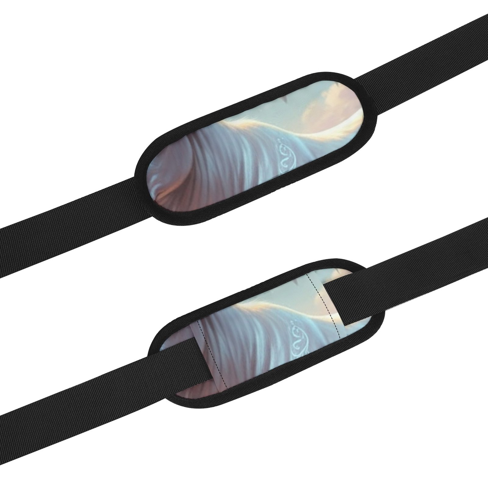 Zebellz White Luminous Taurus: Lady Bull Signature Sports Gym Bag & Travel Duffle | Unisex Large Tote with Shoe Compartment | Premium Flannel Twill & PU | 18" Travel Luggage - Image 8