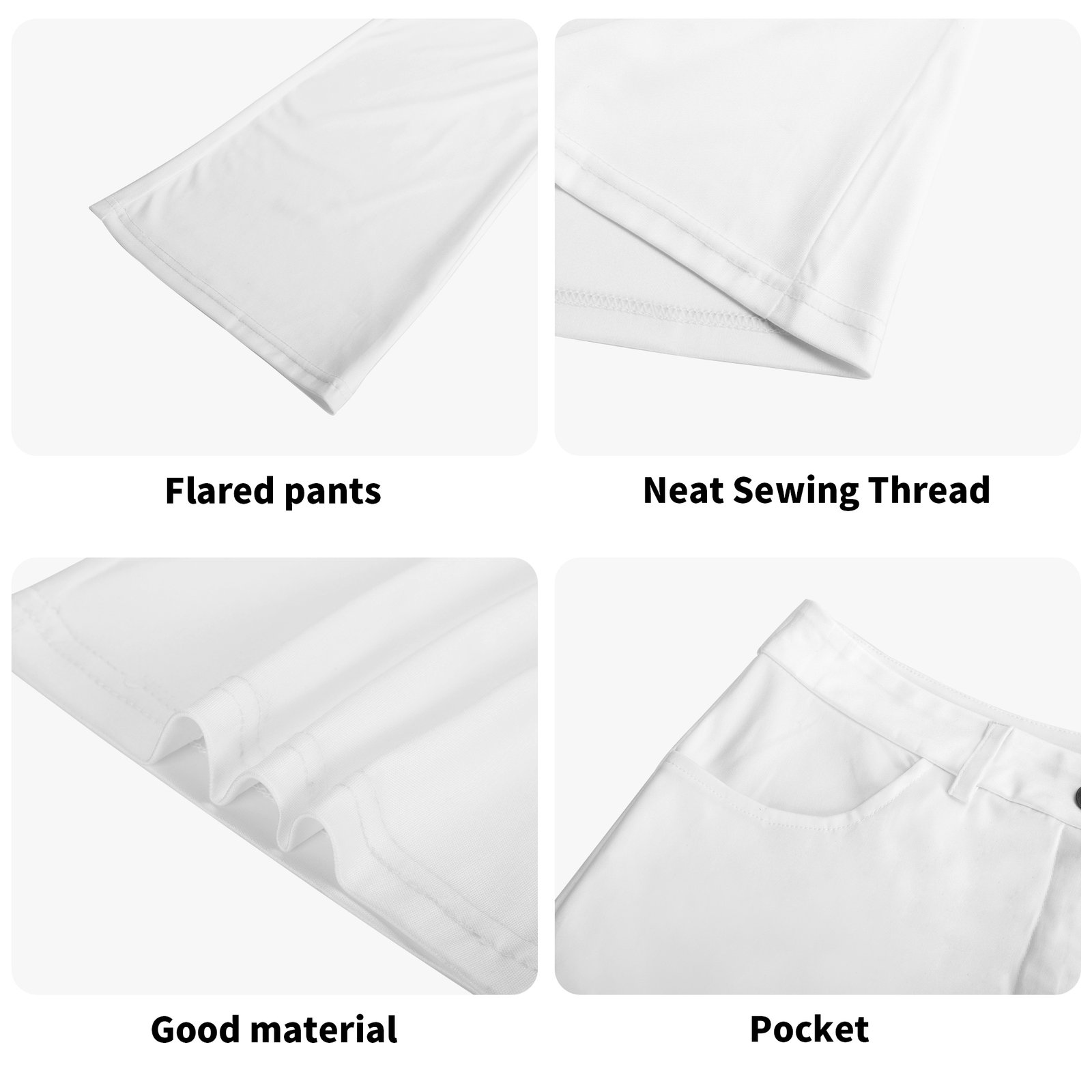 Zebellz Celestial Synergy: Solar Orbit Women's Elegant Flare Pants | Orange & Blue Geometric Trousers | 100% Premium Polyester | 2 Front Pockets - Image 5