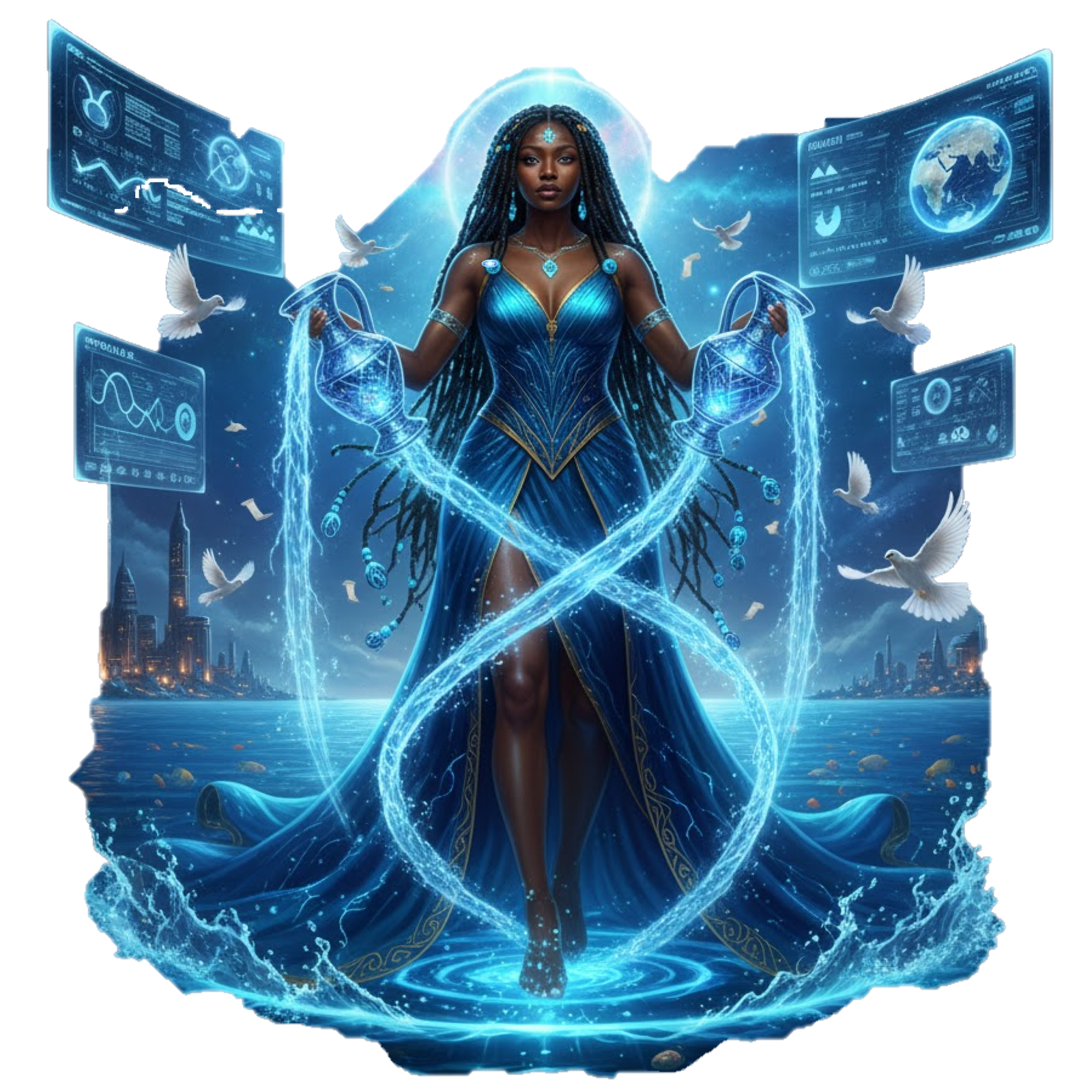 Aquarius Glow: Universal & Personalized "Face Substitution" Hoodie - Image 11