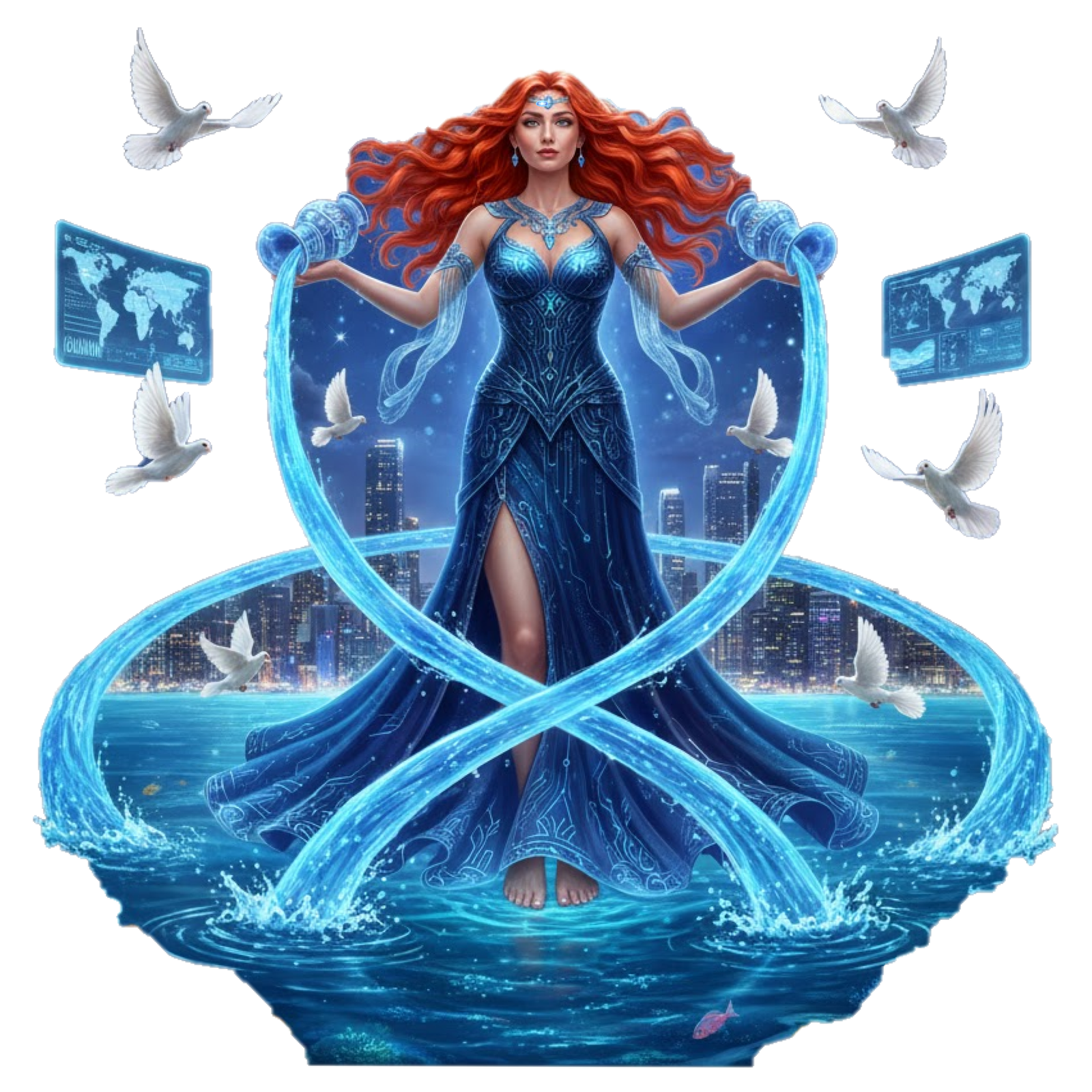 Aquarius Glow: Universal & Personalized "Face Substitution" Hoodie - Image 17