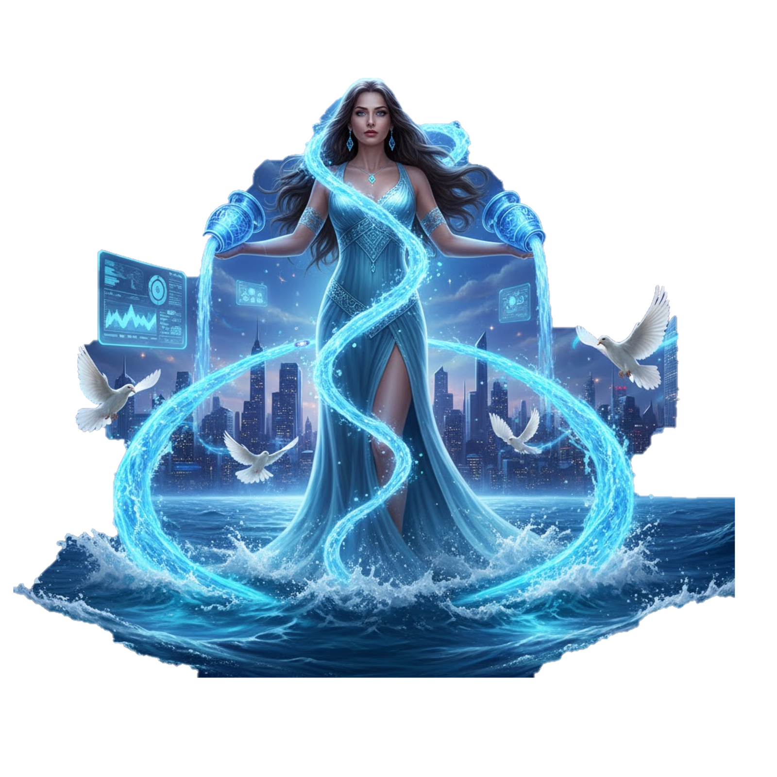 Aquarius Glow: Universal & Personalized "Face Substitution" Hoodie - Image 18