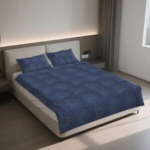 3 Piece Bedding Set with 2 Pillowcases, 1 Quilt Cover Midnight Asteroid Print Zebellz