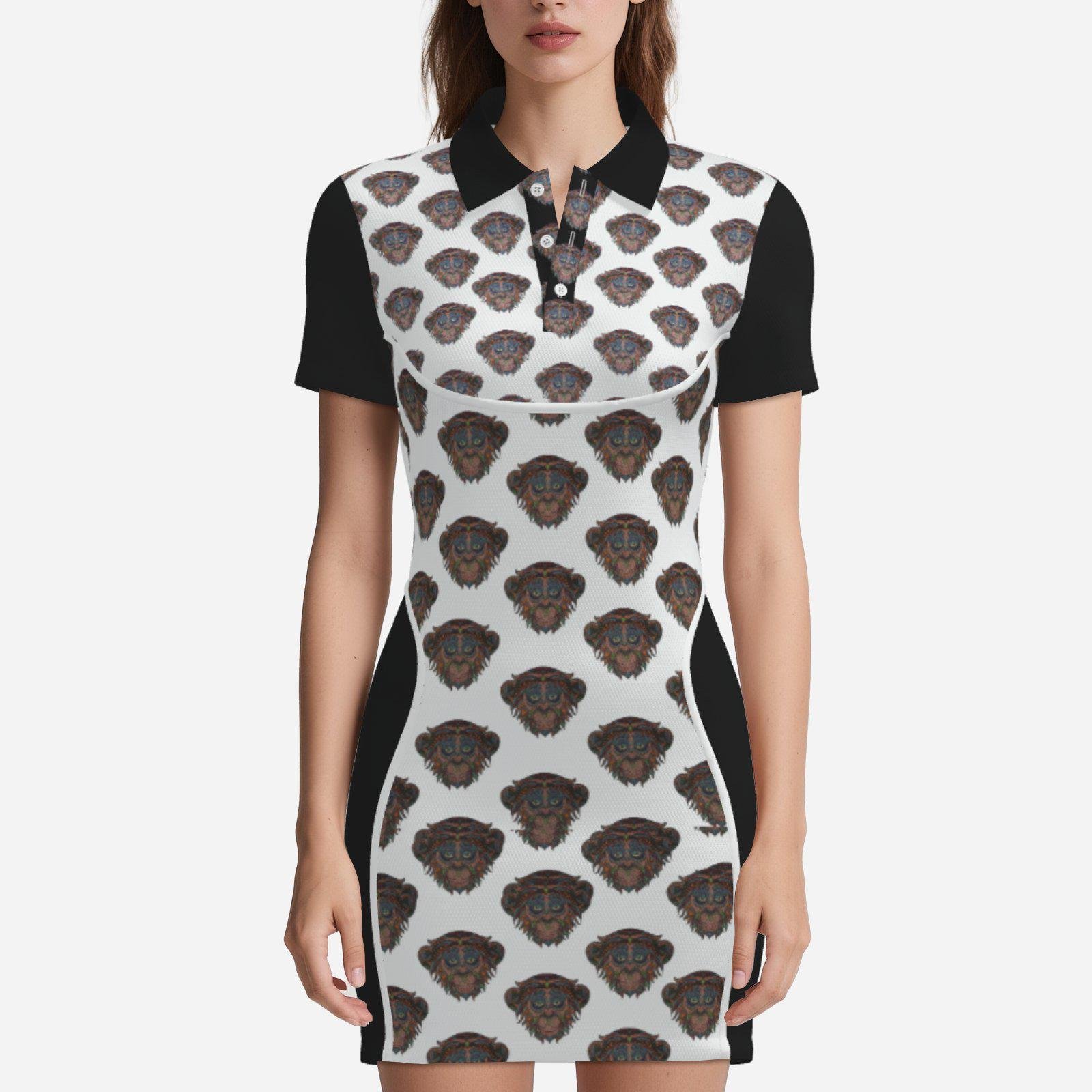 Polo Collar Dress | ZEBELLZ Design: Zodiac Monkeys