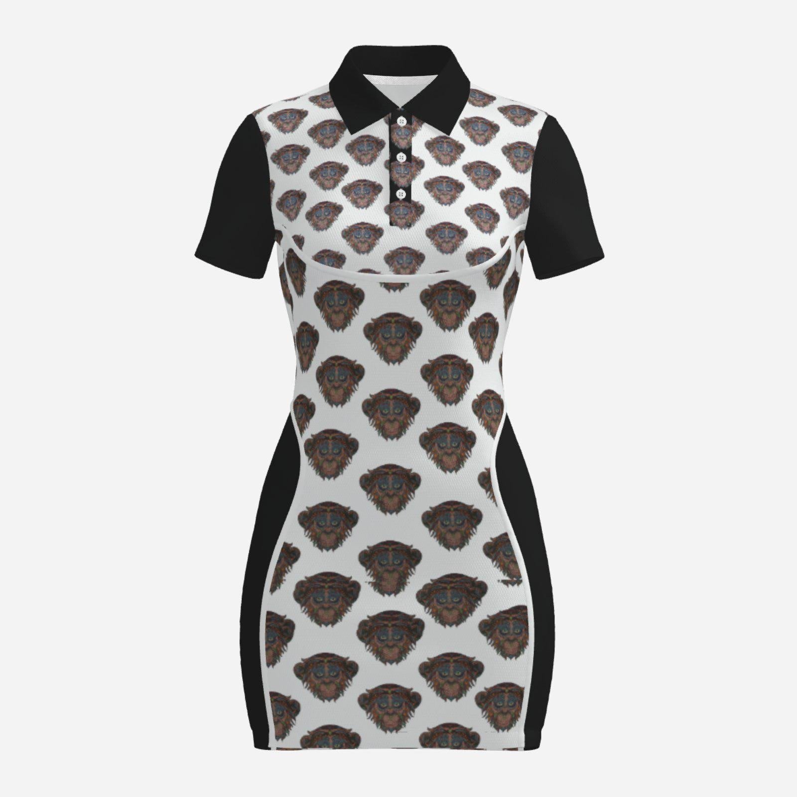 Polo Collar Dress | ZEBELLZ Design: Zodiac Monkeys - Image 4