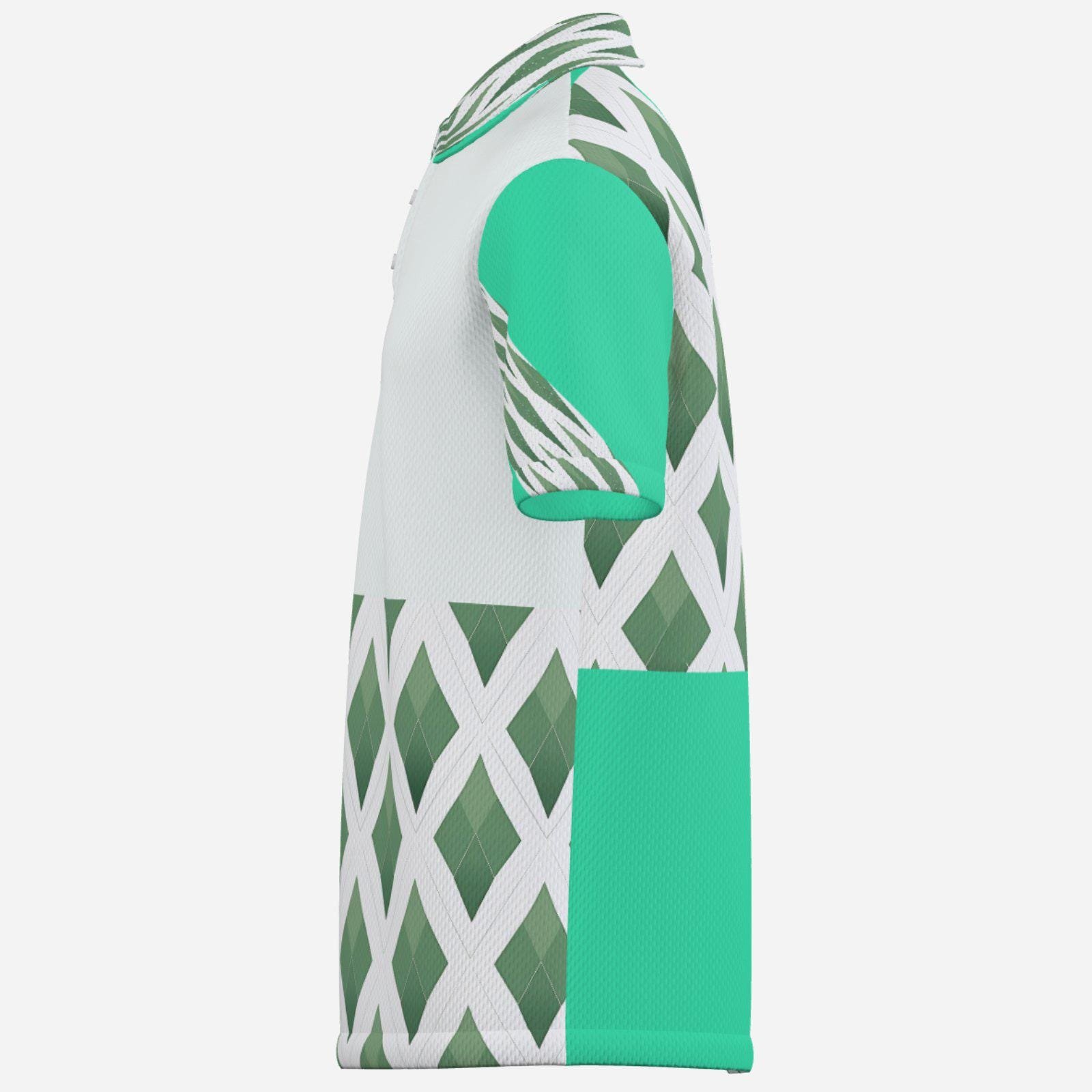 Men Polo Shirt Golf Jersey-Mi Tong Mesh Zebellz Mint Galaxy Collection - Image 3