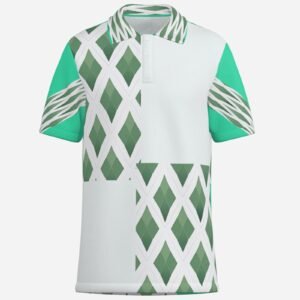 Men Polo Shirt Golf Jersey-Mi Tong Mesh Zebellz Mint Galaxy Collection