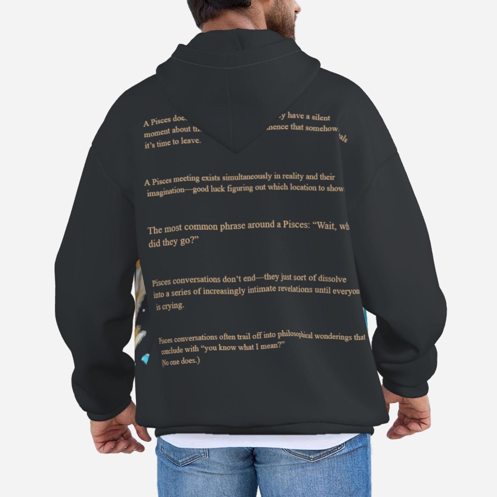 Pisces Joke Hoodie with Pocket ZEBELLZ Coy Fish Collection - Image 2