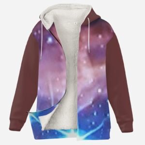 Thicken Fleece Full-Zip Hoodie Zebellz Design: Sworling Galaxy