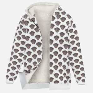 Thicken Fleece Full-Zip Hoodie Zebellz Collection: Zodiac Monkey