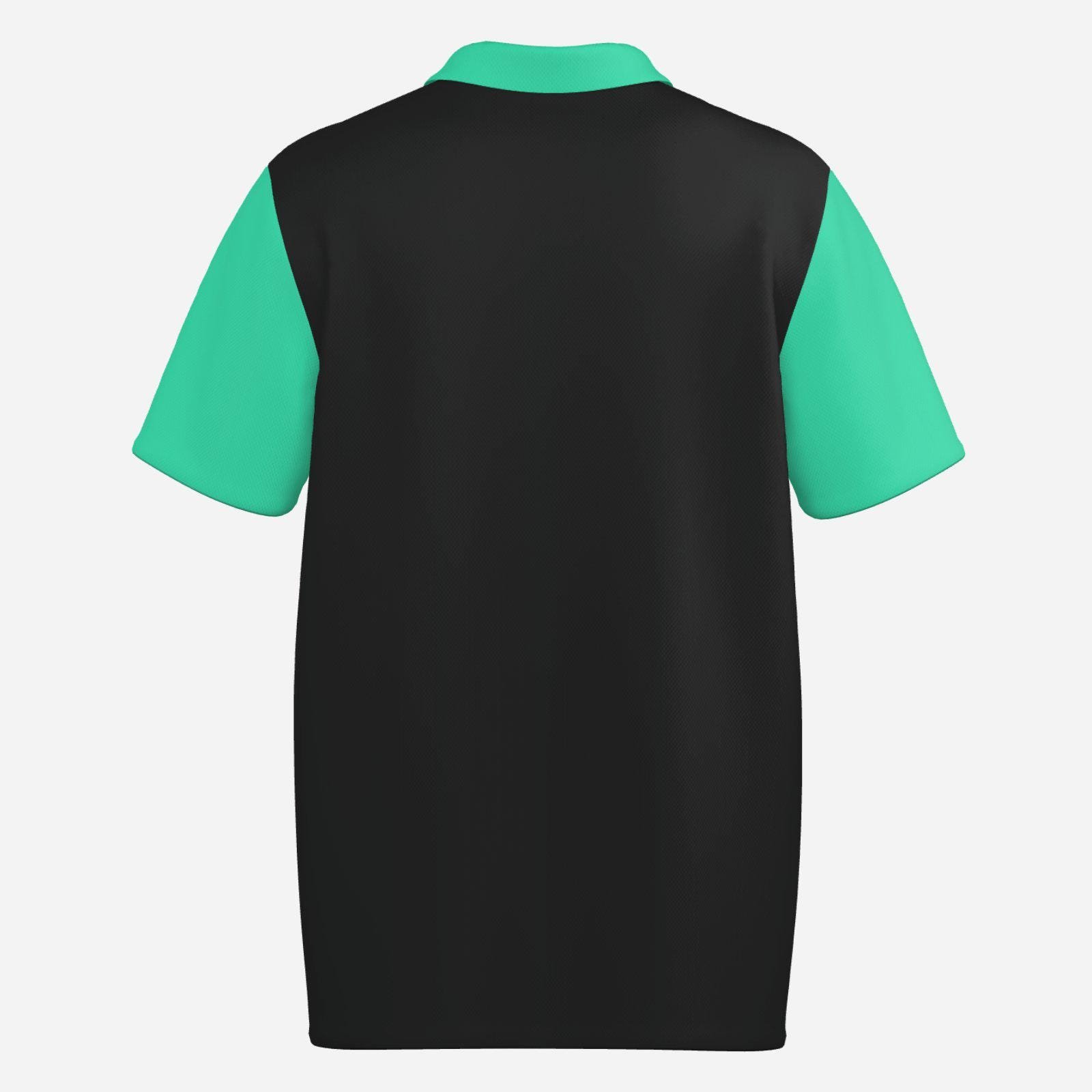 Men's Polo Shirt Soft & Quick Dry ZEBELLZ Design: Black-Mint - Image 2