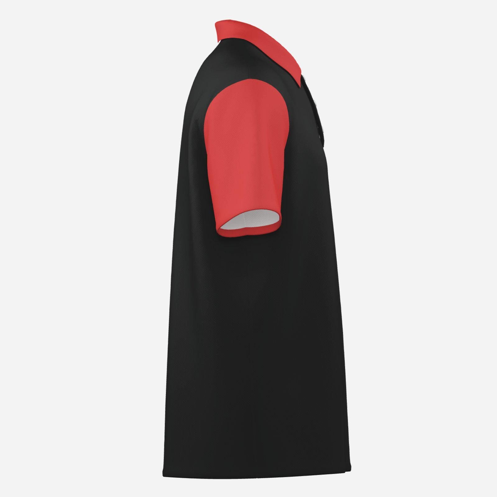 Men's Polo Shirt Soft & Quick Dry ZEBELLZ Design: Black Fire - Image 4