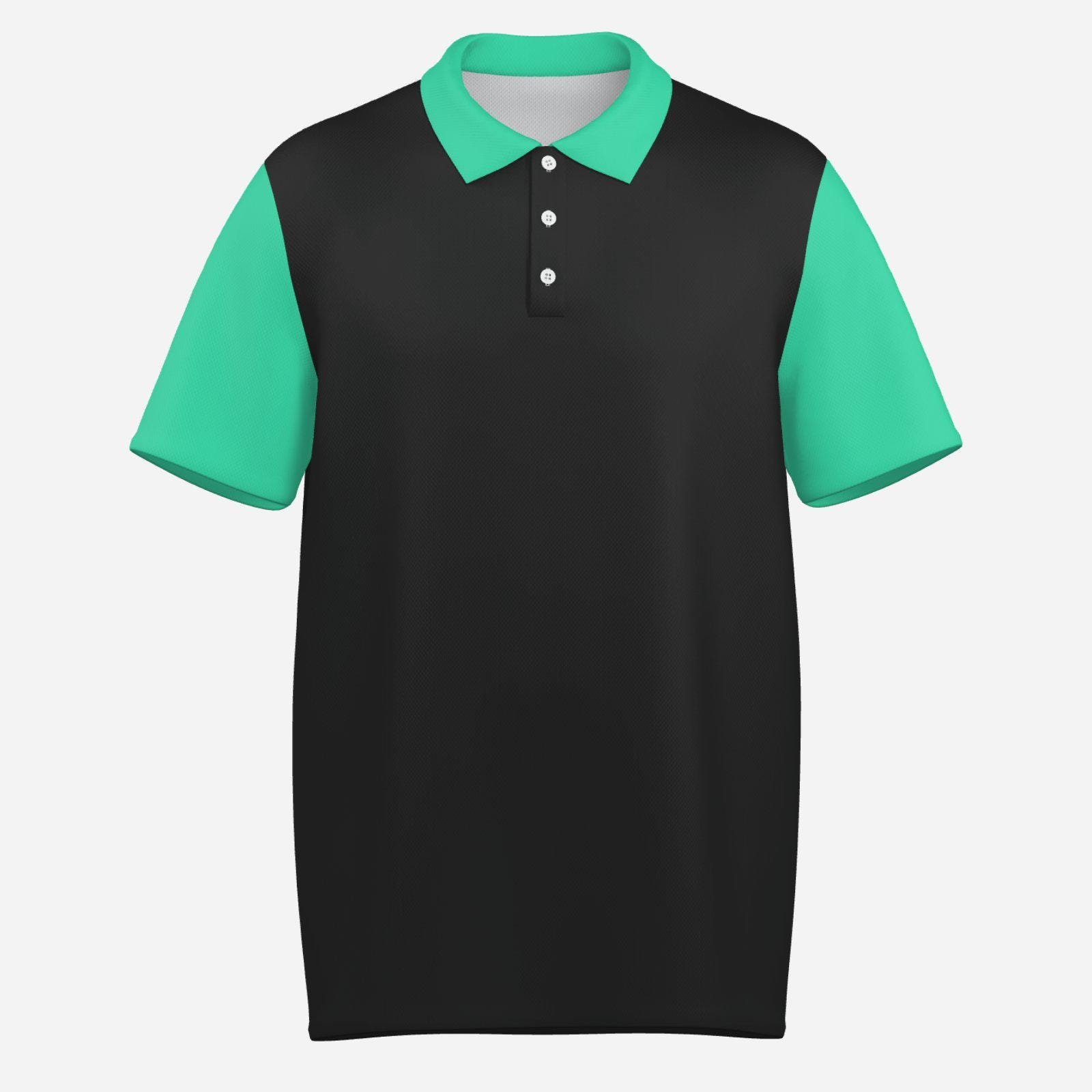 Men's Polo Shirt Soft & Quick Dry ZEBELLZ Design: Black-Mint