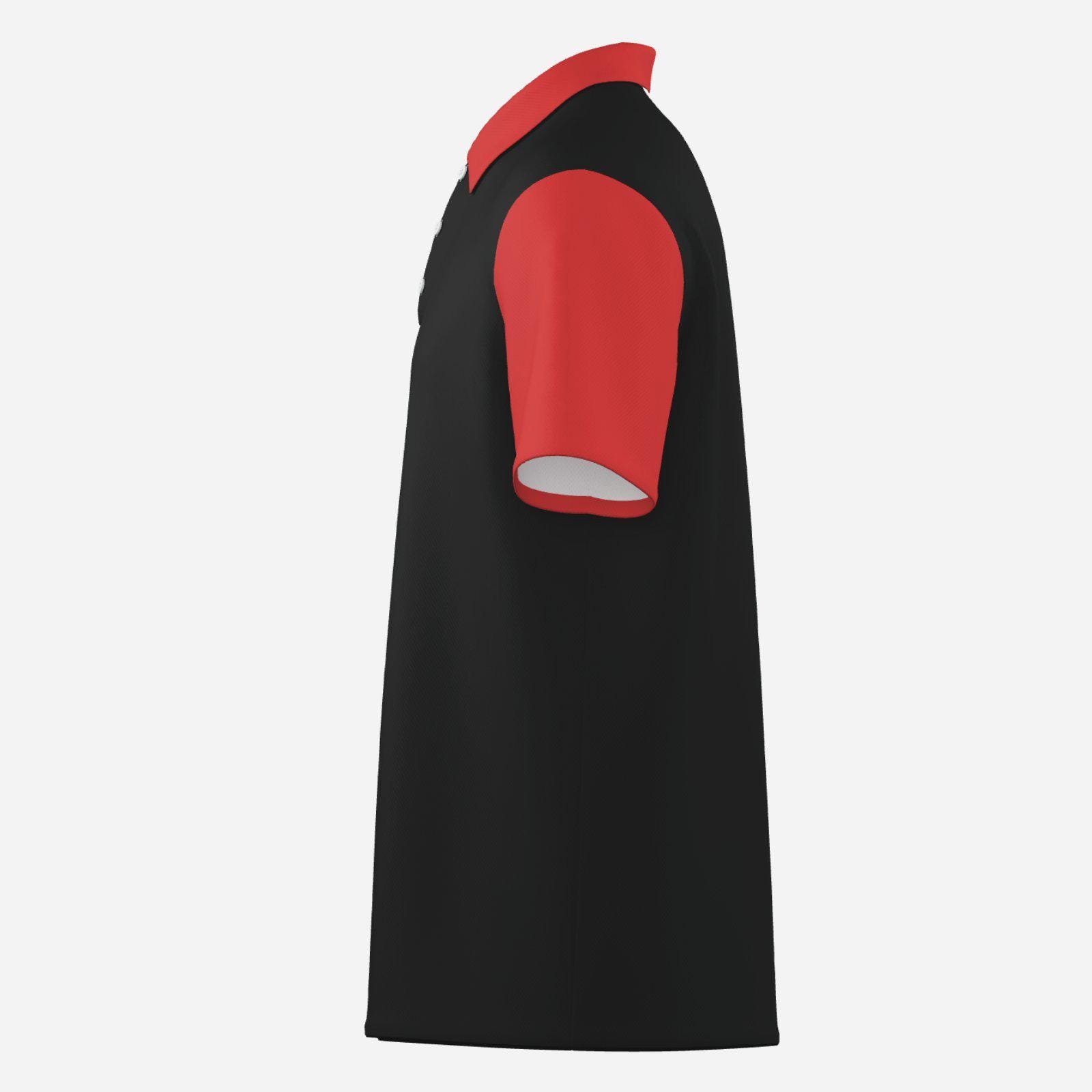 Men's Polo Shirt Soft & Quick Dry ZEBELLZ Design: Black Fire - Image 3