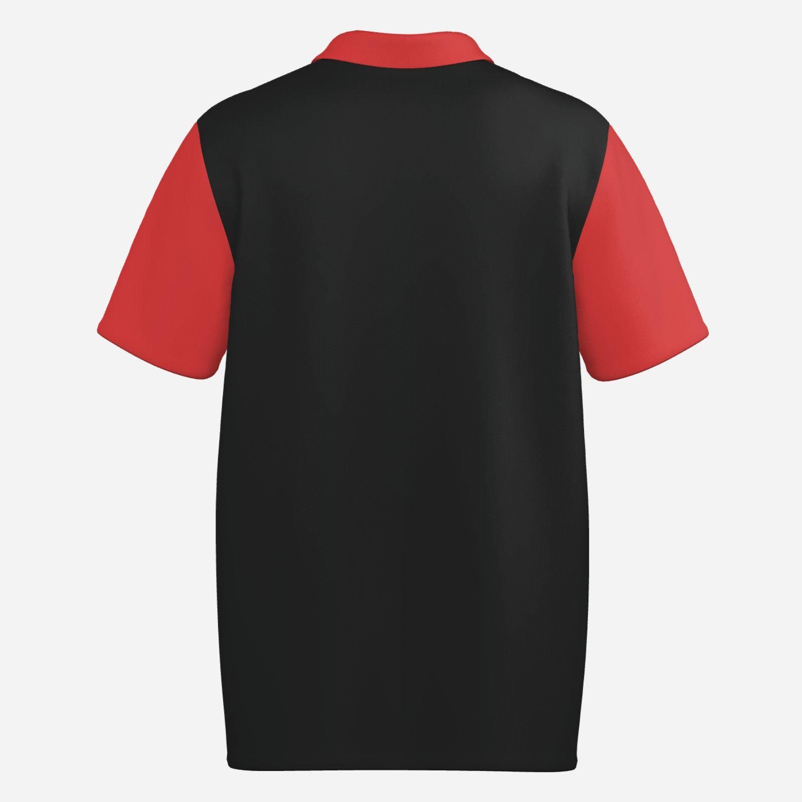 Men's Polo Shirt Soft & Quick Dry ZEBELLZ Design: Black Fire - Image 2