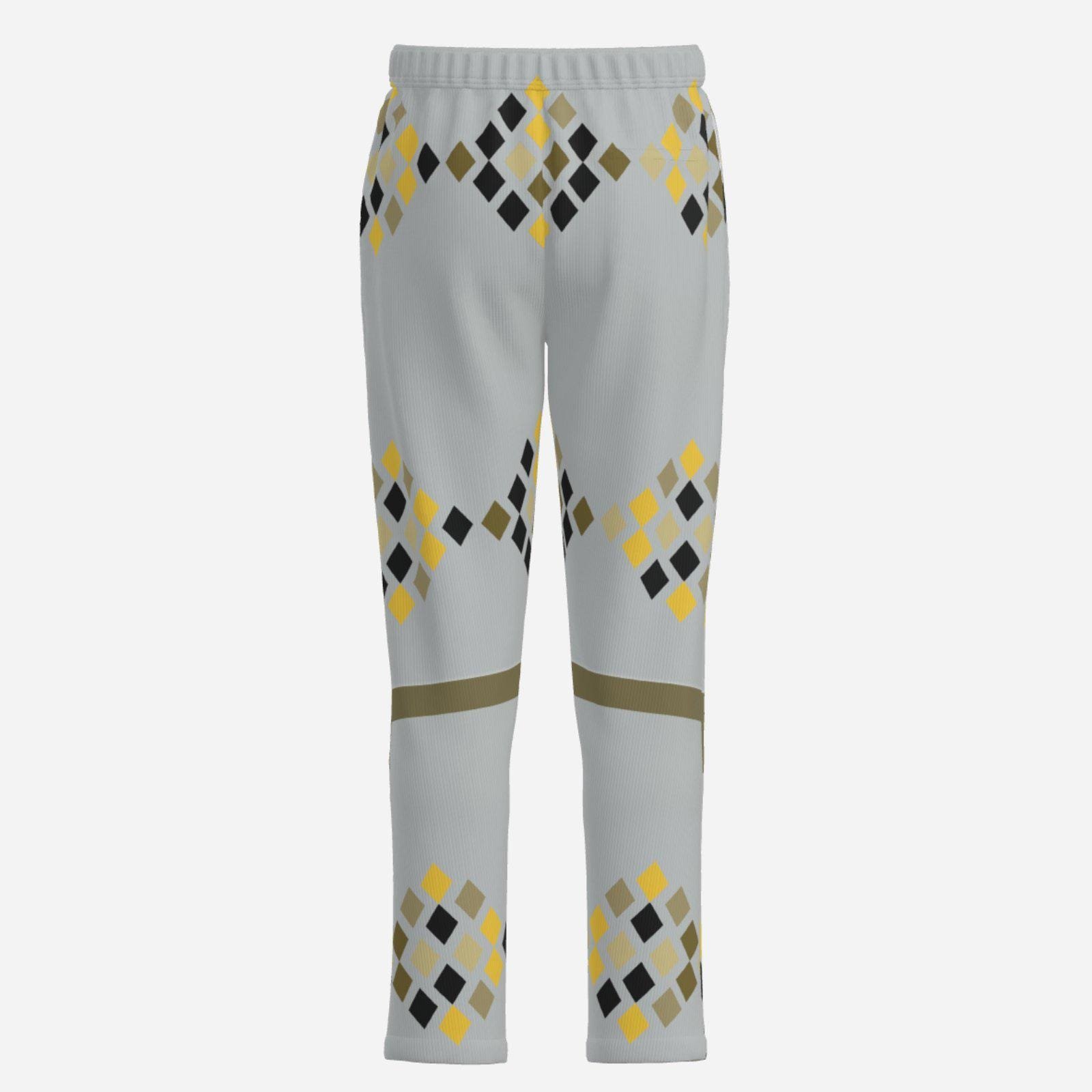 Men's Classic-Fit Pants with One Pocket ZEBELLZ Design: Grey Constallations - Image 4