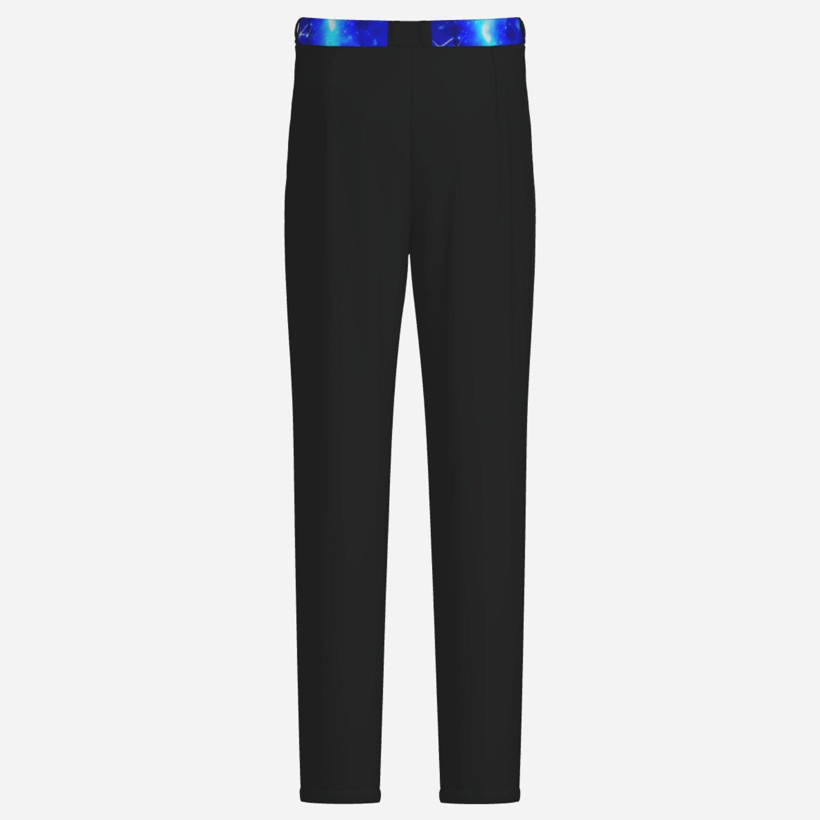 Men's Slim Fit Pants-English Cloth ZEBELLZ Collection: Blue Galaxy 260 GSM - Image 2