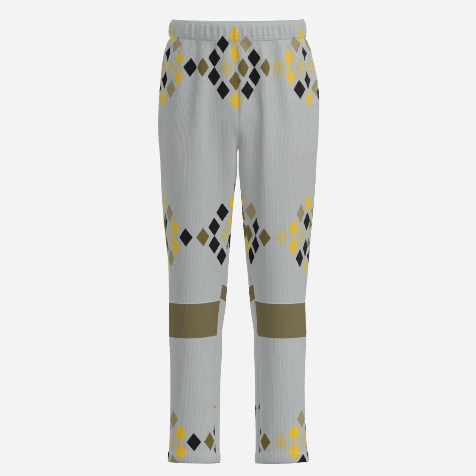 Men's Classic-Fit Pants with One Pocket ZEBELLZ Design: Grey Constallations - Image 3