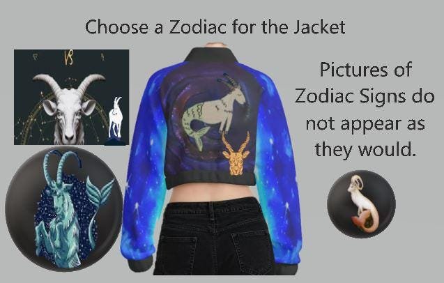 UPF50+ Women's Crop Bomber Jacket ZEBELLZ Design: Blue Galaxy Customized - Image 2