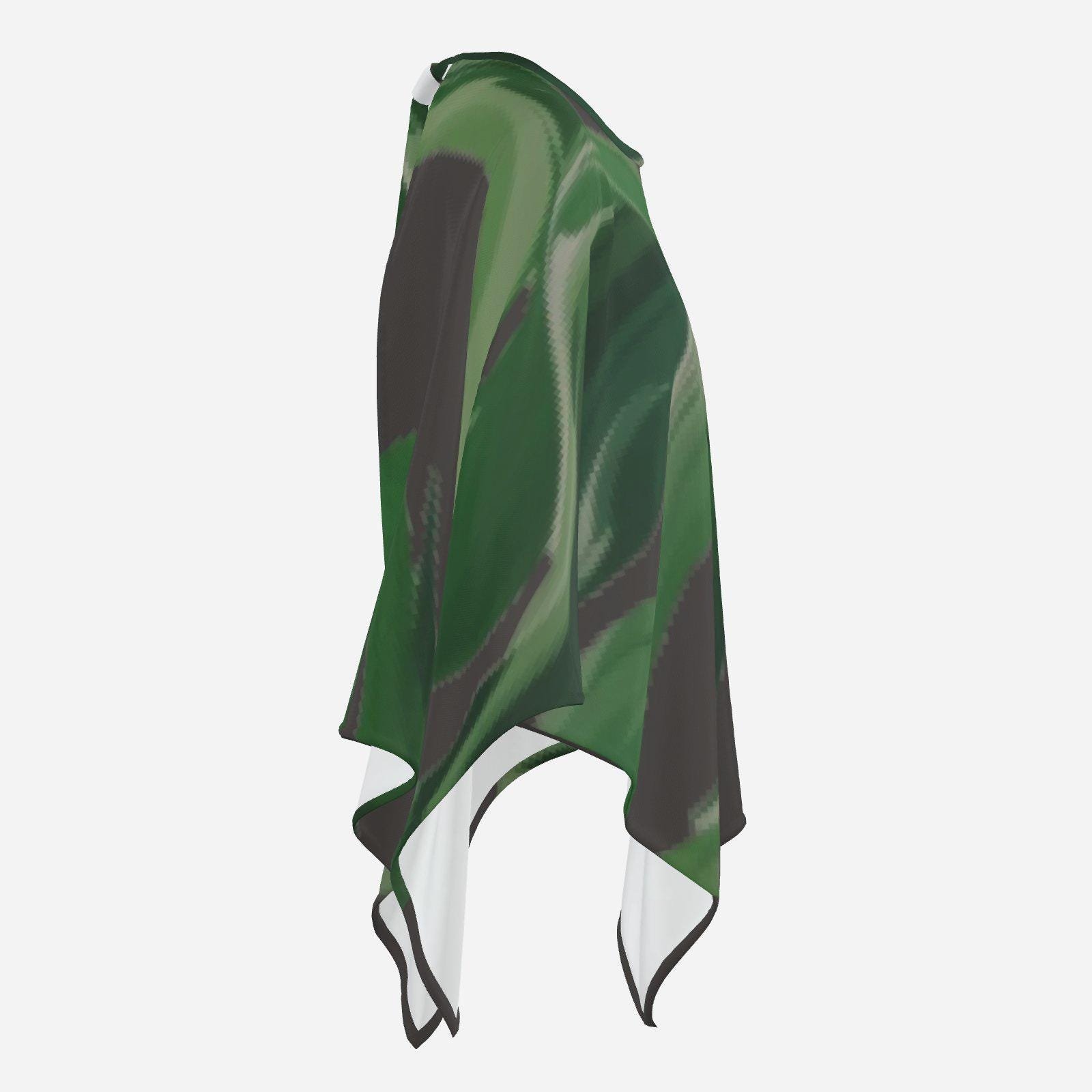 Women's Silk Feeling Open Back Poncho Cape Wrap Shawl 24 ? 20.8 Inches - Image 9