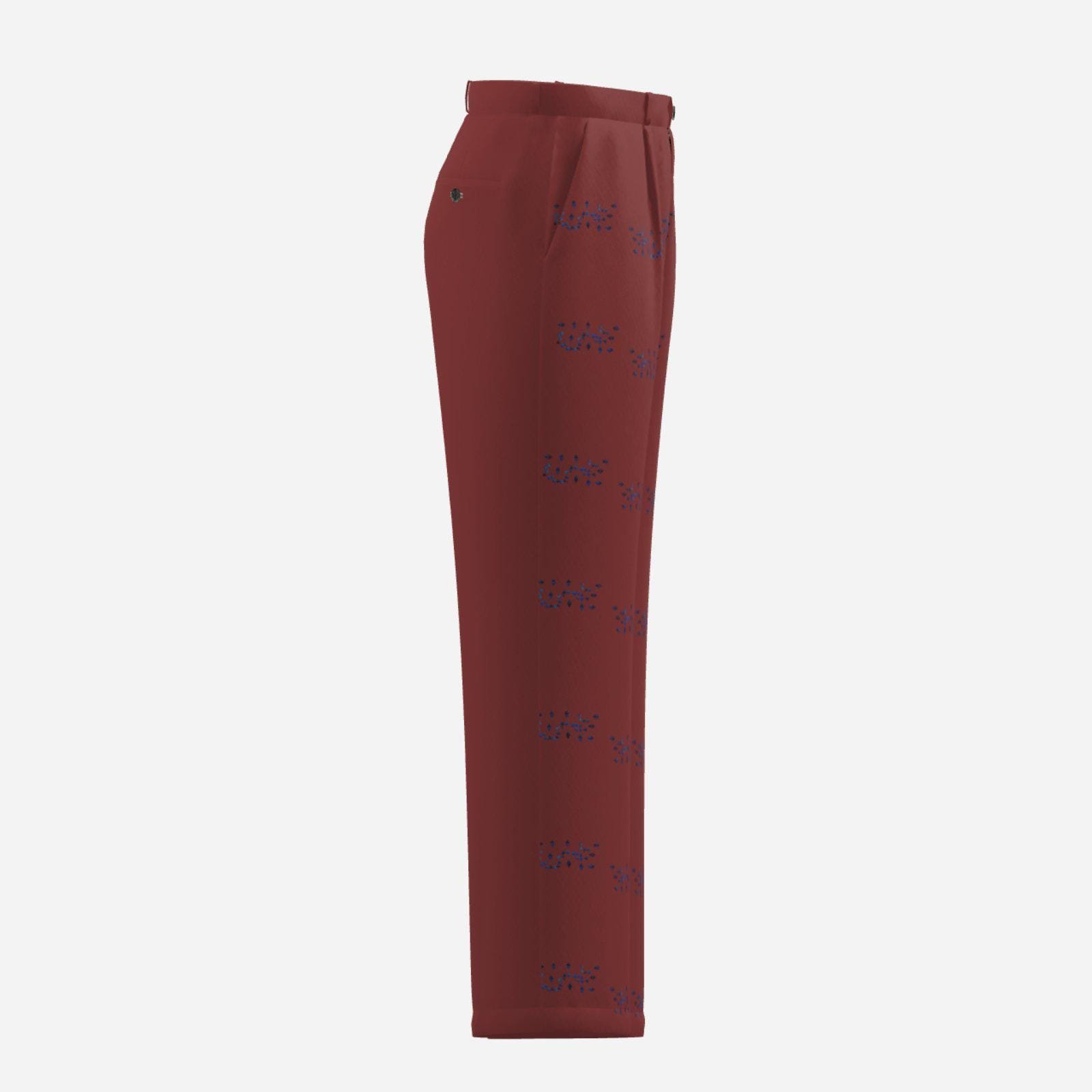Scorpius Classic Fit Pleat Front Dress Pant-English Cloth ZEBELLZ Design: Scorpius Dance 260 GSM - Image 4
