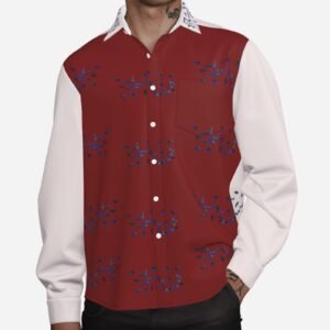 Men's Open Sleeve Fork Placket Shirt-Elastic Cloth ZEBELLZ Design: Scorpius Dance 120 GSM