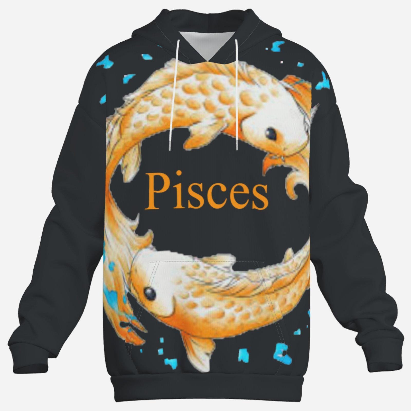 Pisces Joke Hoodie with Pocket ZEBELLZ Coy Fish Collection - Image 10
