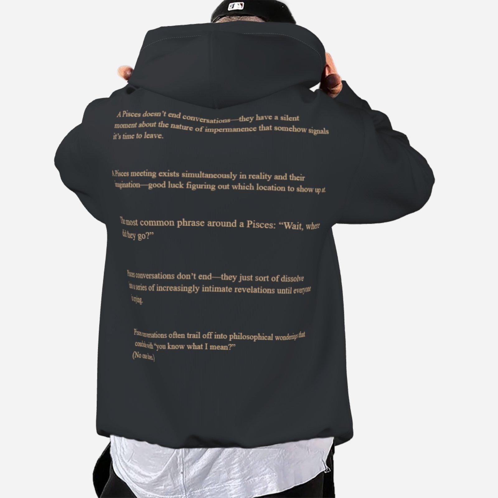 Pisces Joke Hoodie with Pocket ZEBELLZ Coy Fish Collection - Image 9