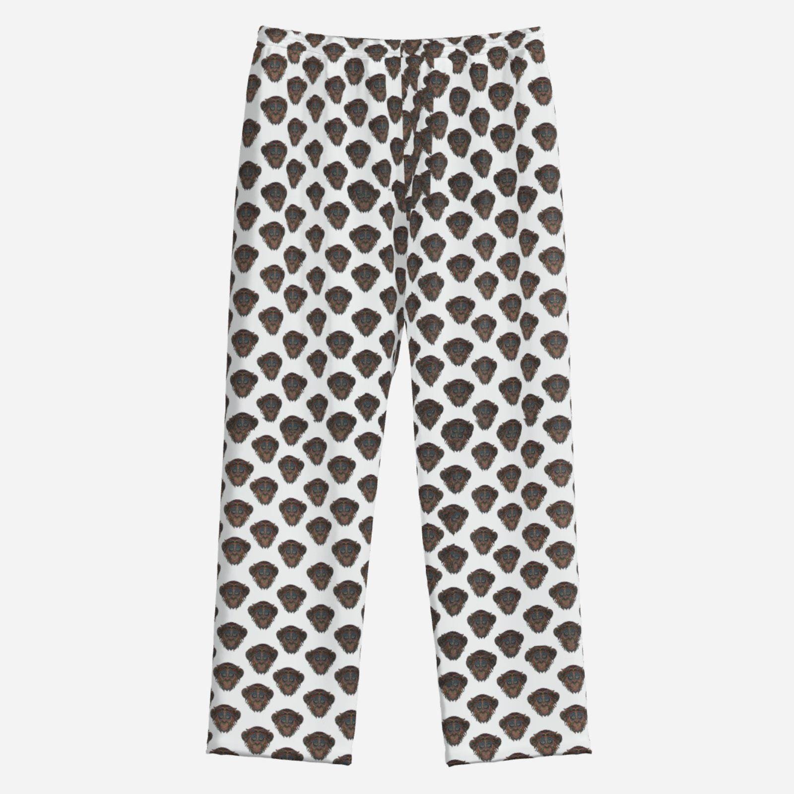 Abstract Art Pajama Set | Soft Button-Down Loungewear | Zebellz Sleepwear-Monkey Collection - Image 3