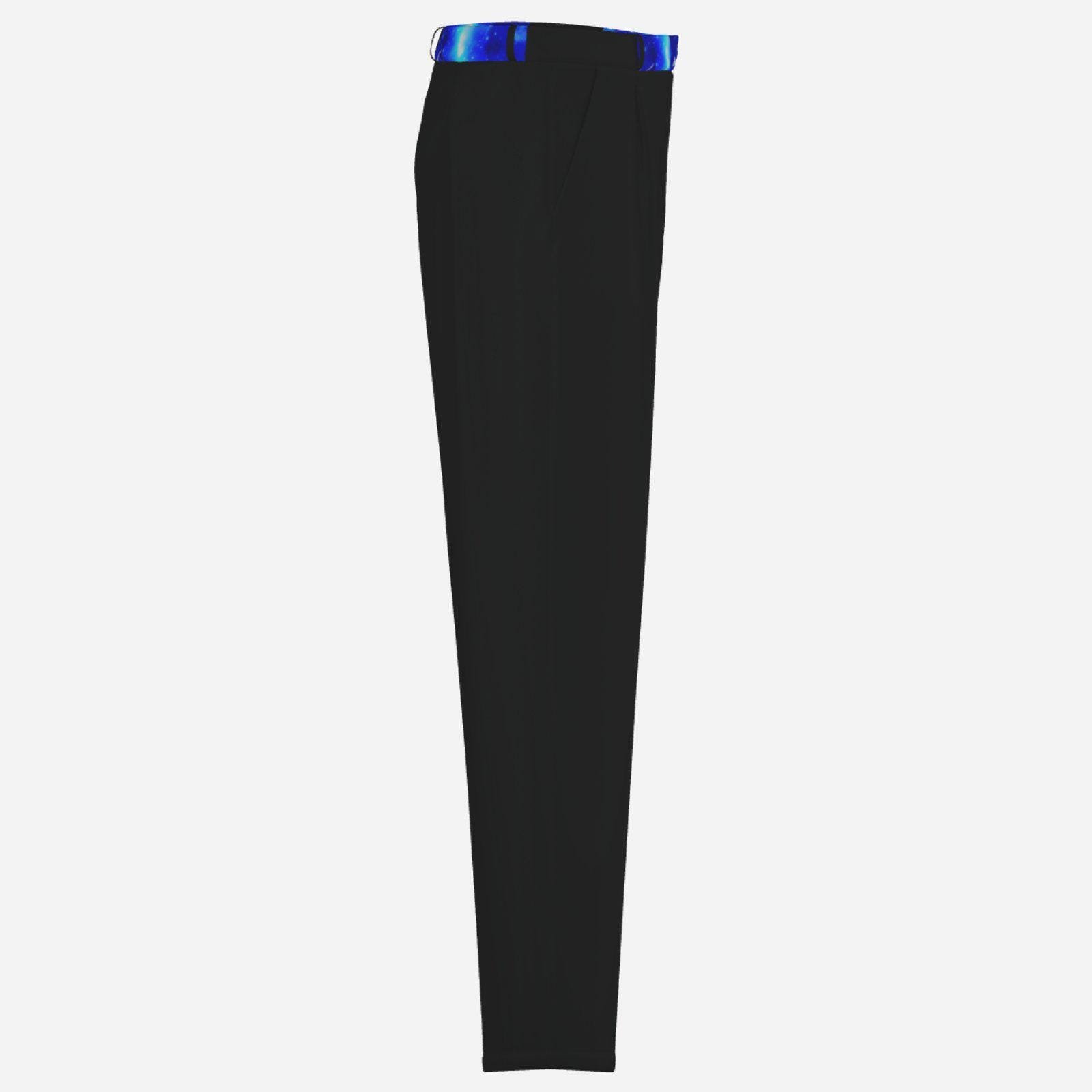 Men's Slim Fit Pants-English Cloth ZEBELLZ Collection: Blue Galaxy 260 GSM - Image 4