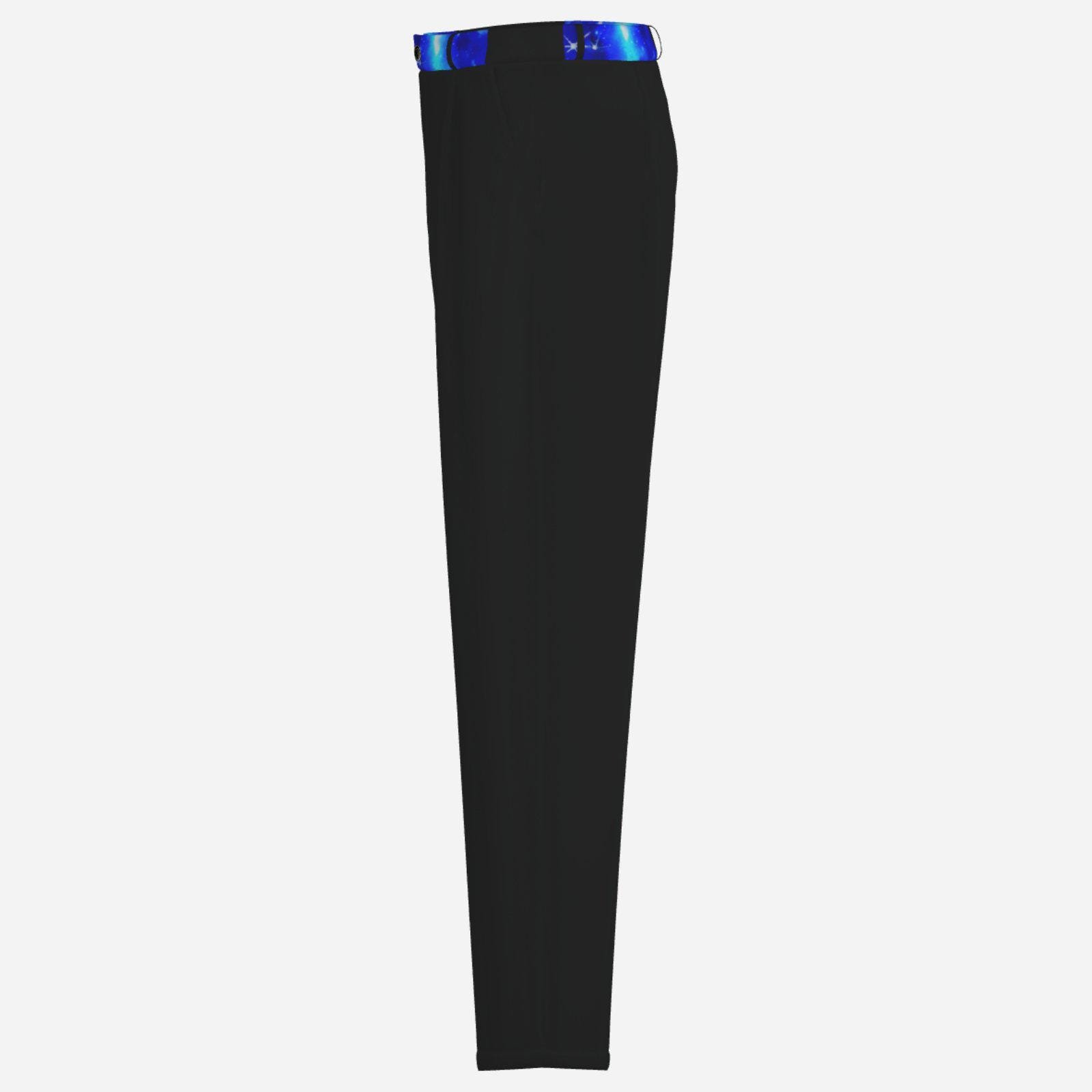 Men's Slim Fit Pants-English Cloth ZEBELLZ Collection: Blue Galaxy 260 GSM - Image 3