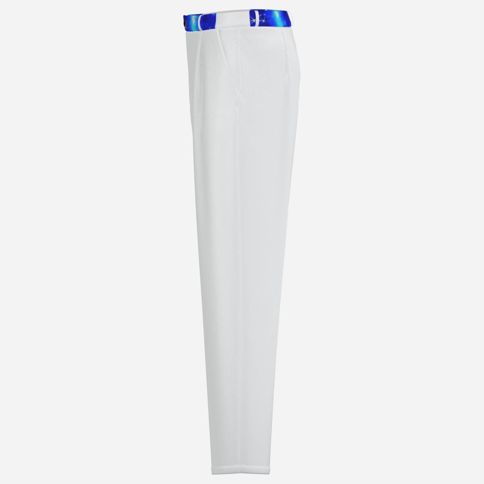 Men's Slim Fit Pants-English Cloth ZEBELLZ Collection: Blue Galaxy 260 GSM - Image 4