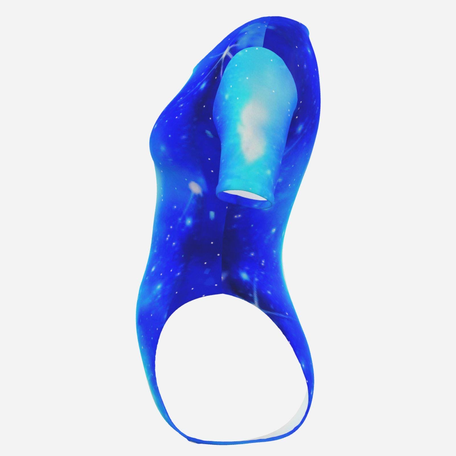 One-Piece Swimsuit-Milk Silk | ZEBELLZ Collection: Blue Galaxy | 180 GSM - Image 3