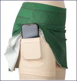 Tennis Skirt: High-Rise Polyester Pocket Skort | Zebellz Black Hole Collection Mint and Black - Image 2