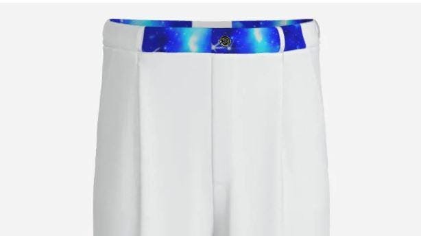 Men's Slim Fit Pants-English Cloth ZEBELLZ Collection: Blue Galaxy 260 GSM - Image 2