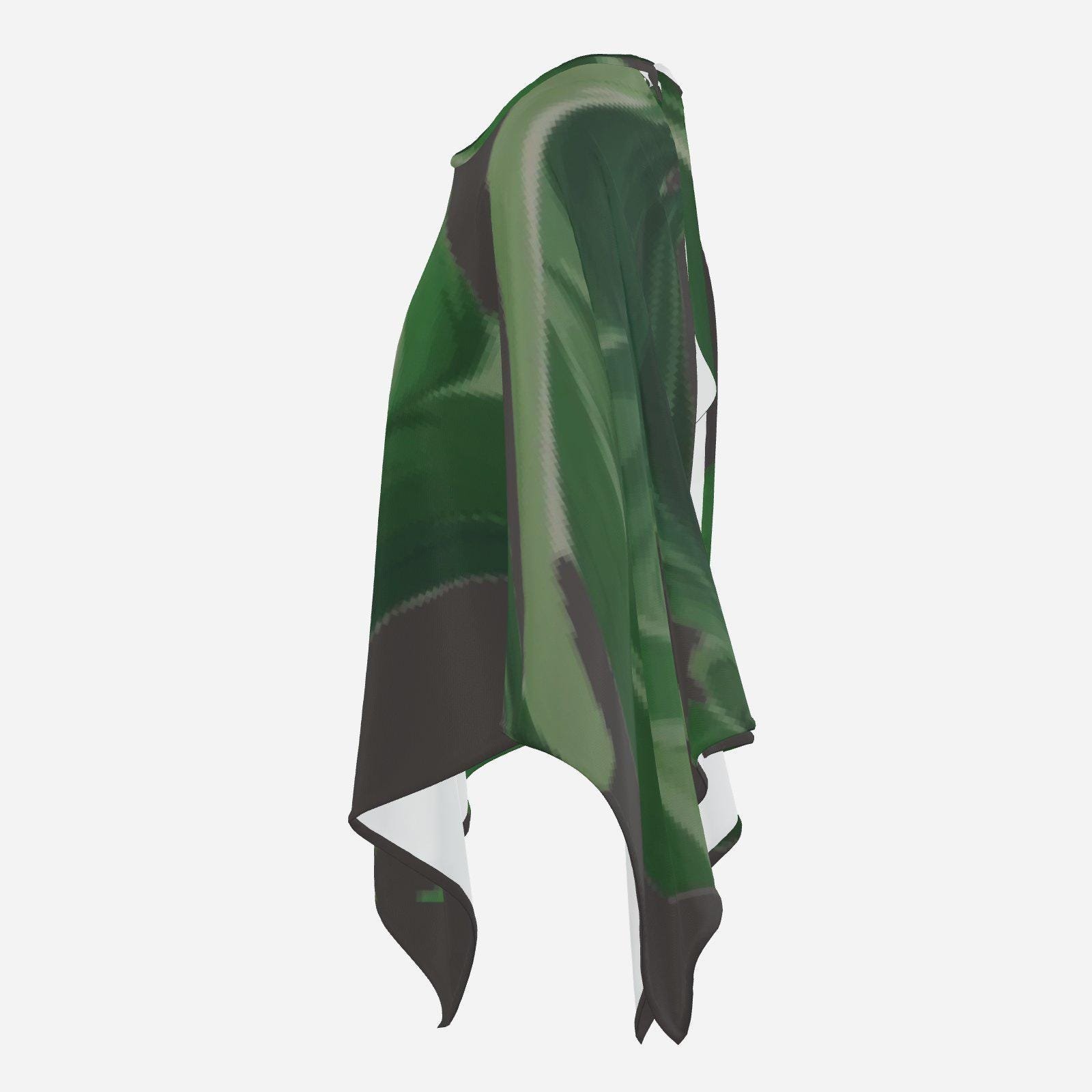 Women's Silk Feeling Open Back Poncho Cape Wrap Shawl 24 ? 20.8 Inches - Image 8