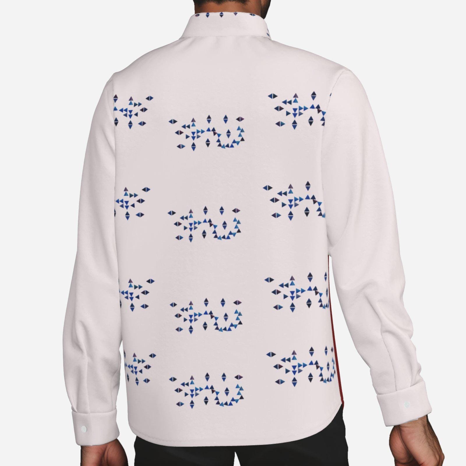 Men's Open Sleeve Fork Placket Shirt-Elastic Cloth ZEBELLZ Design: Scorpius Dance 120 GSM - Image 2