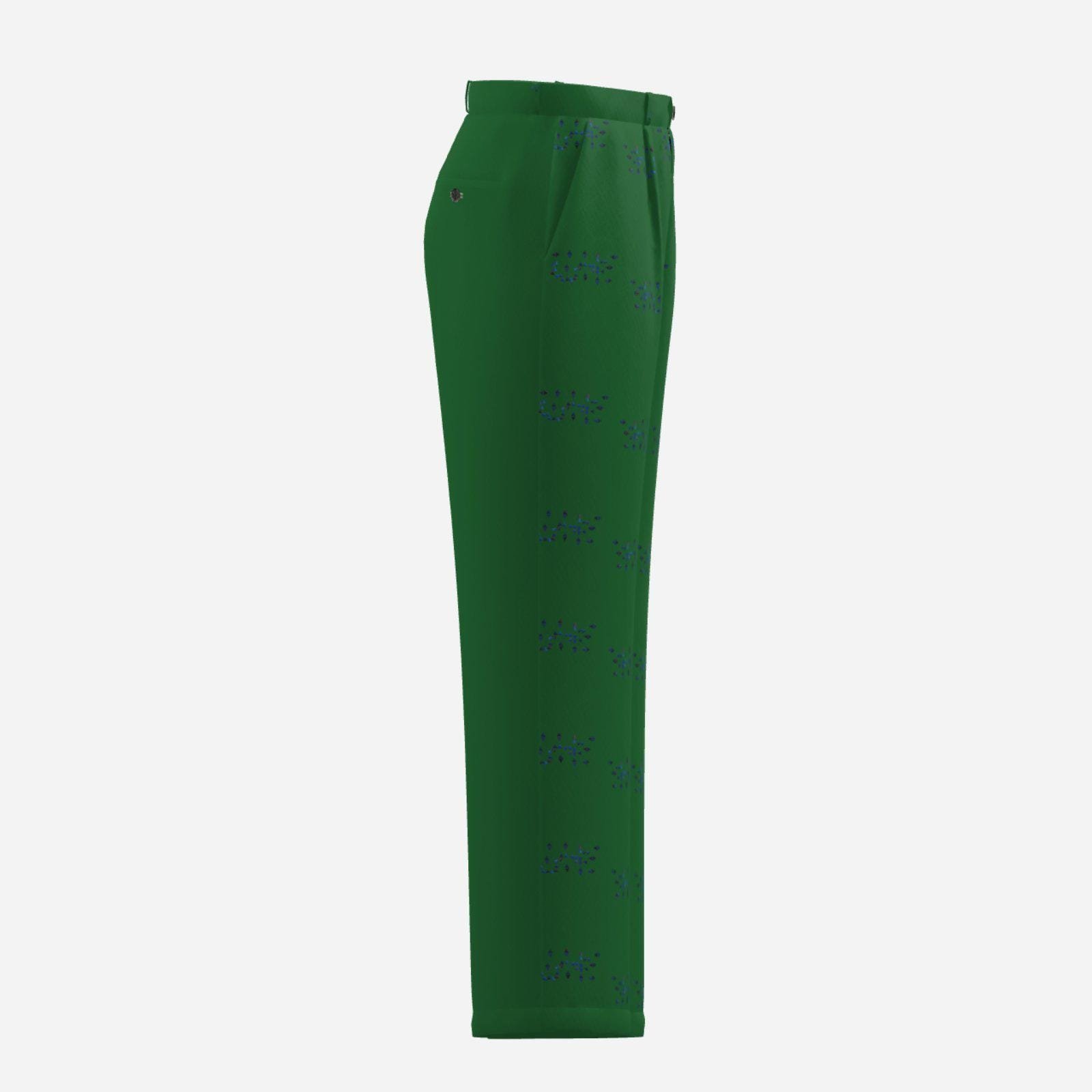 Scorpius Classic Fit Pleat Front Dress Pant-English Cloth ZEBELLZ Design: Scorpius Dance 260 GSM - Image 4