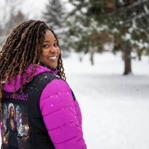 Scorpio Zodiac Puffer Jacket | Afrocentric Art & Black Girl Magic | Authentic Zebellz Art Brand Outerwear