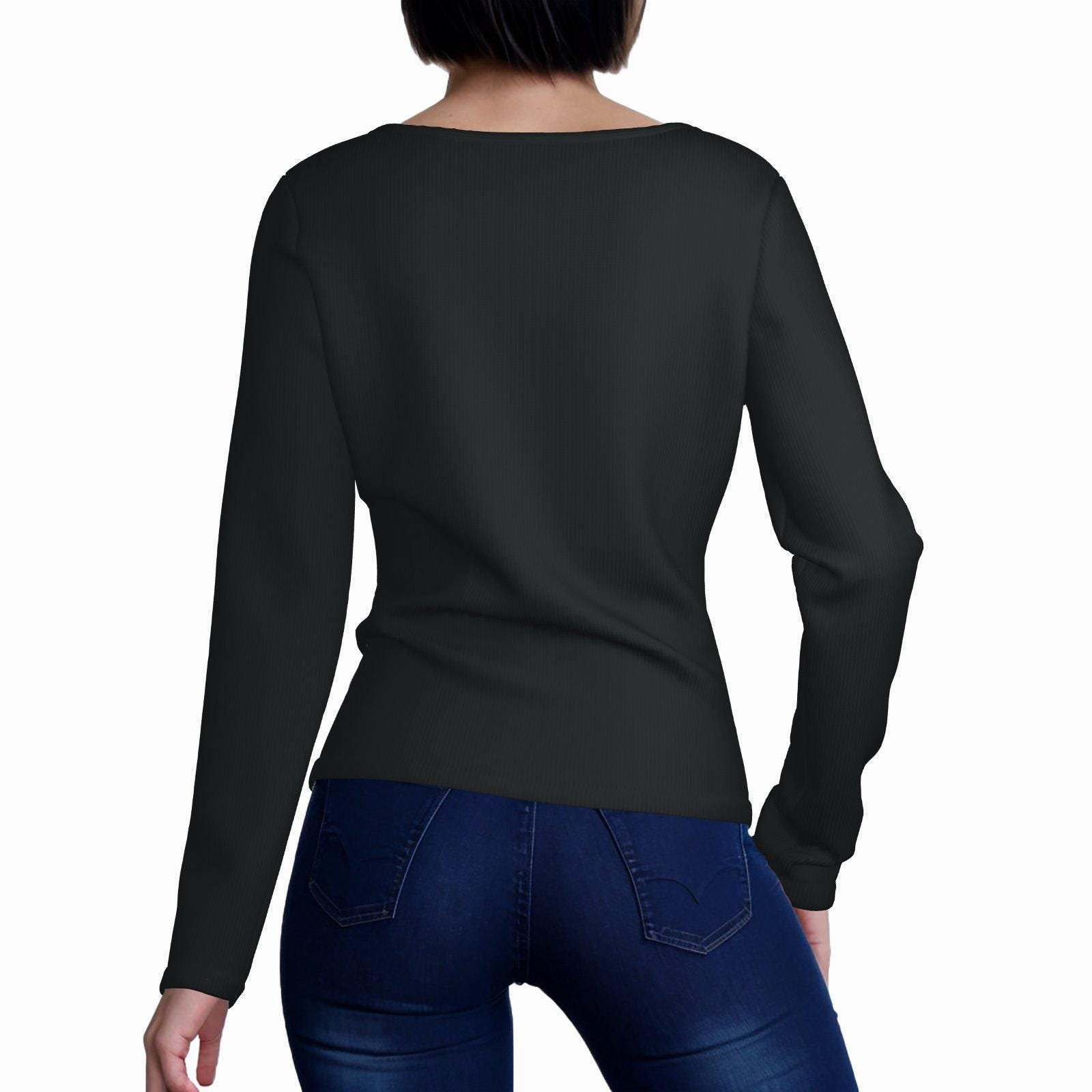 U Neck | Long Sleeve | Zebellz Collection: Leo Love | Shirt-Milk Silk | 200 GSM - Image 6