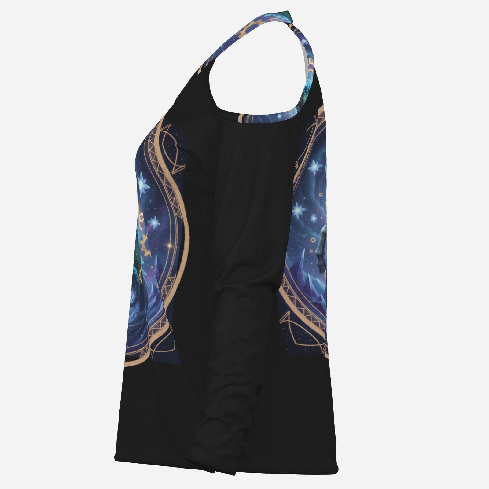 Halter Neck Shirt Zebellz Collection: Blue Capricorn - Image 4