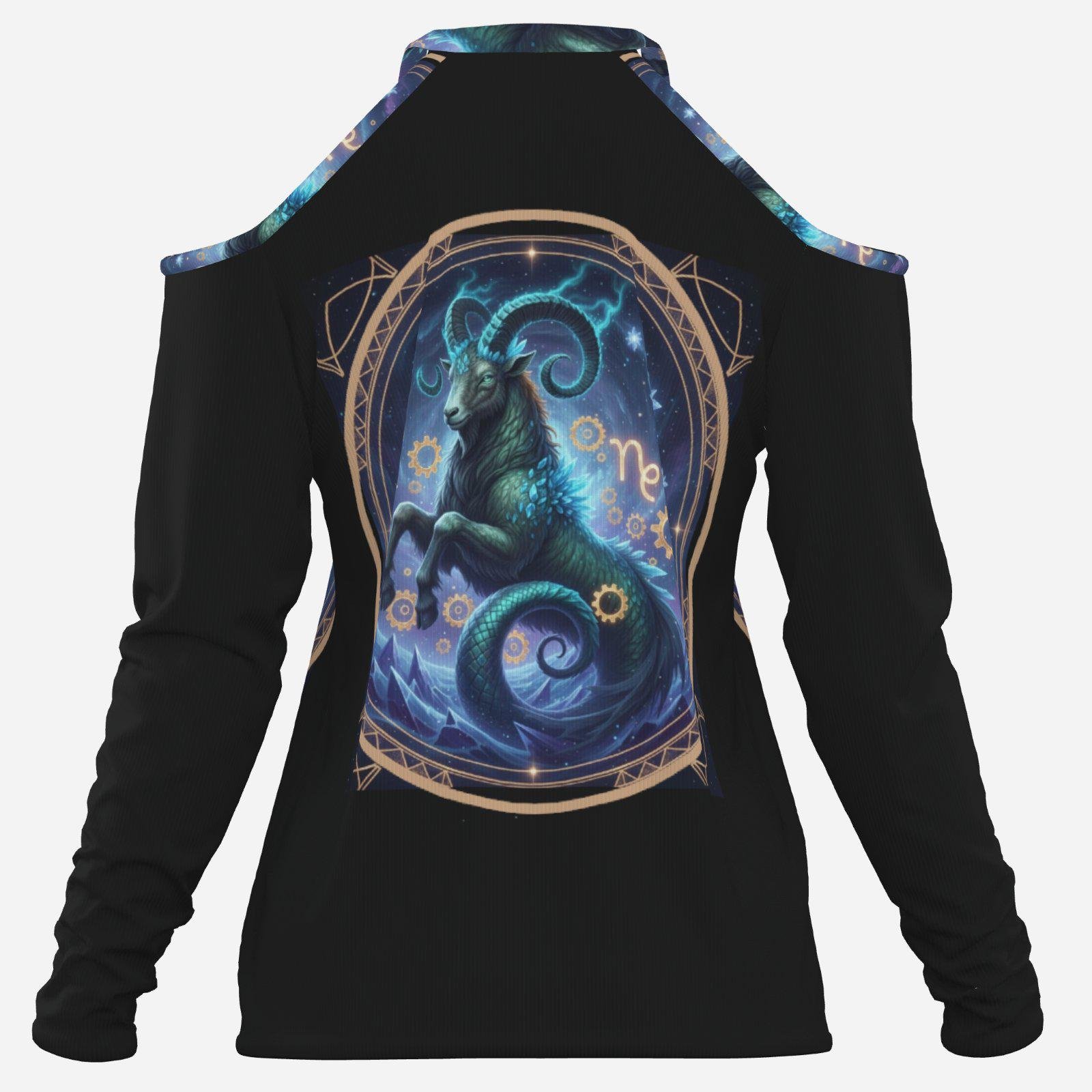 Halter Neck Shirt Zebellz Collection: Blue Capricorn - Image 3