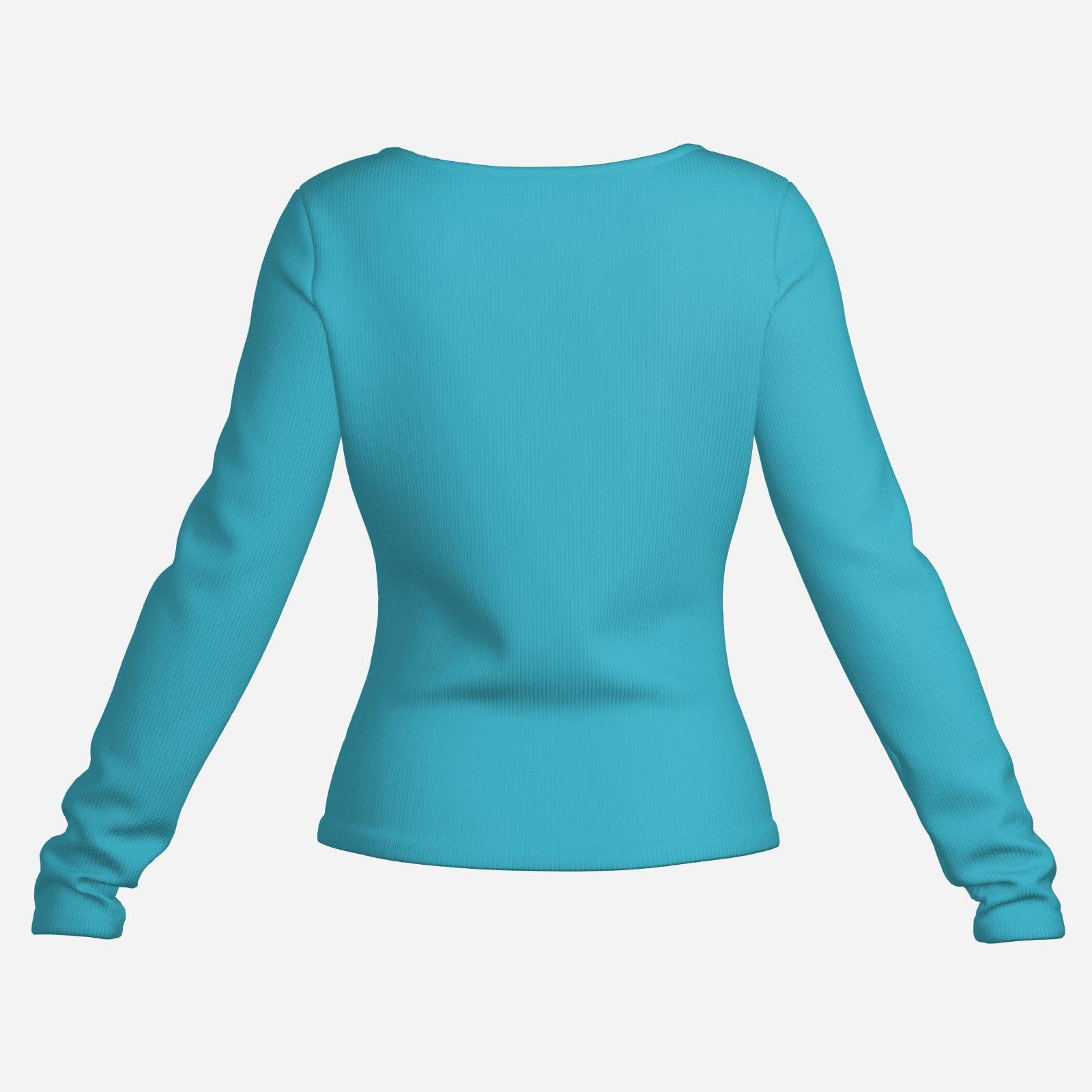 U Neck Long Sleeve Shirt-Milk Silk 200 GSM - Image 4