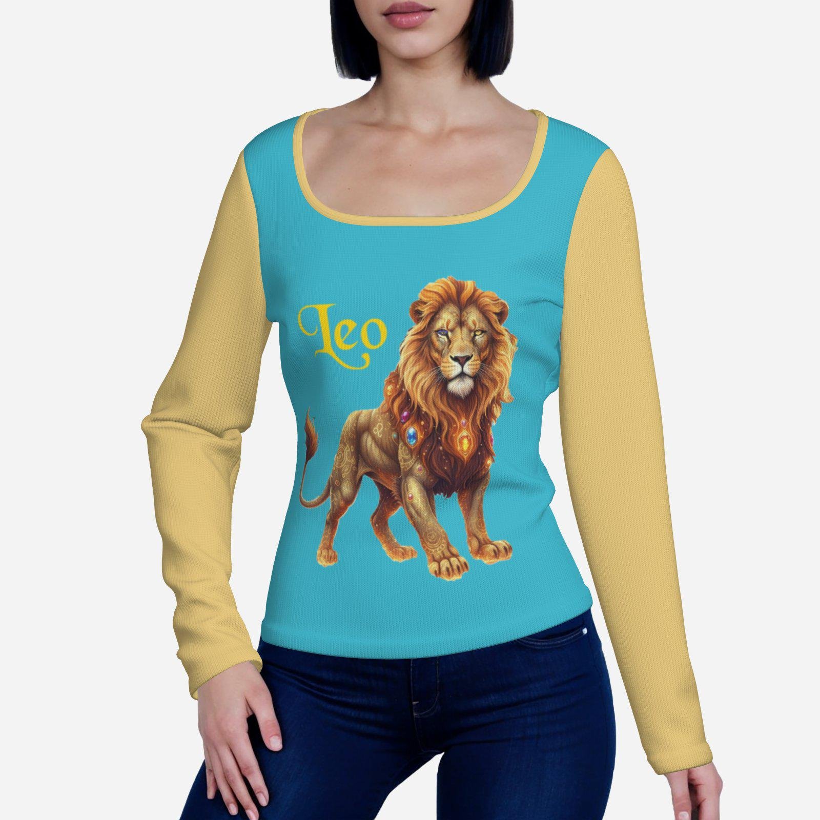 U Neck Long Sleeve Shirt-Milk Silk 200 GSM