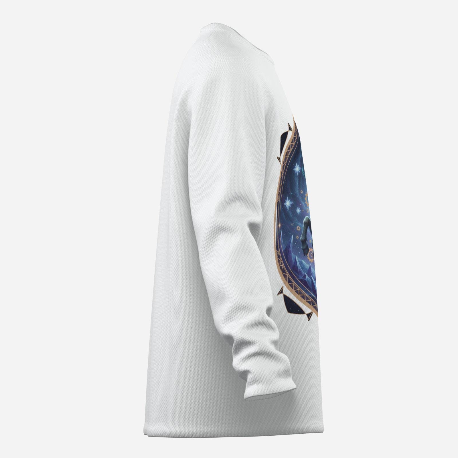 Women's Long Sleeve Shirt-Bird's Eye | Zebellz Collection: Blue Capricorn | 160 GSM - Image 4