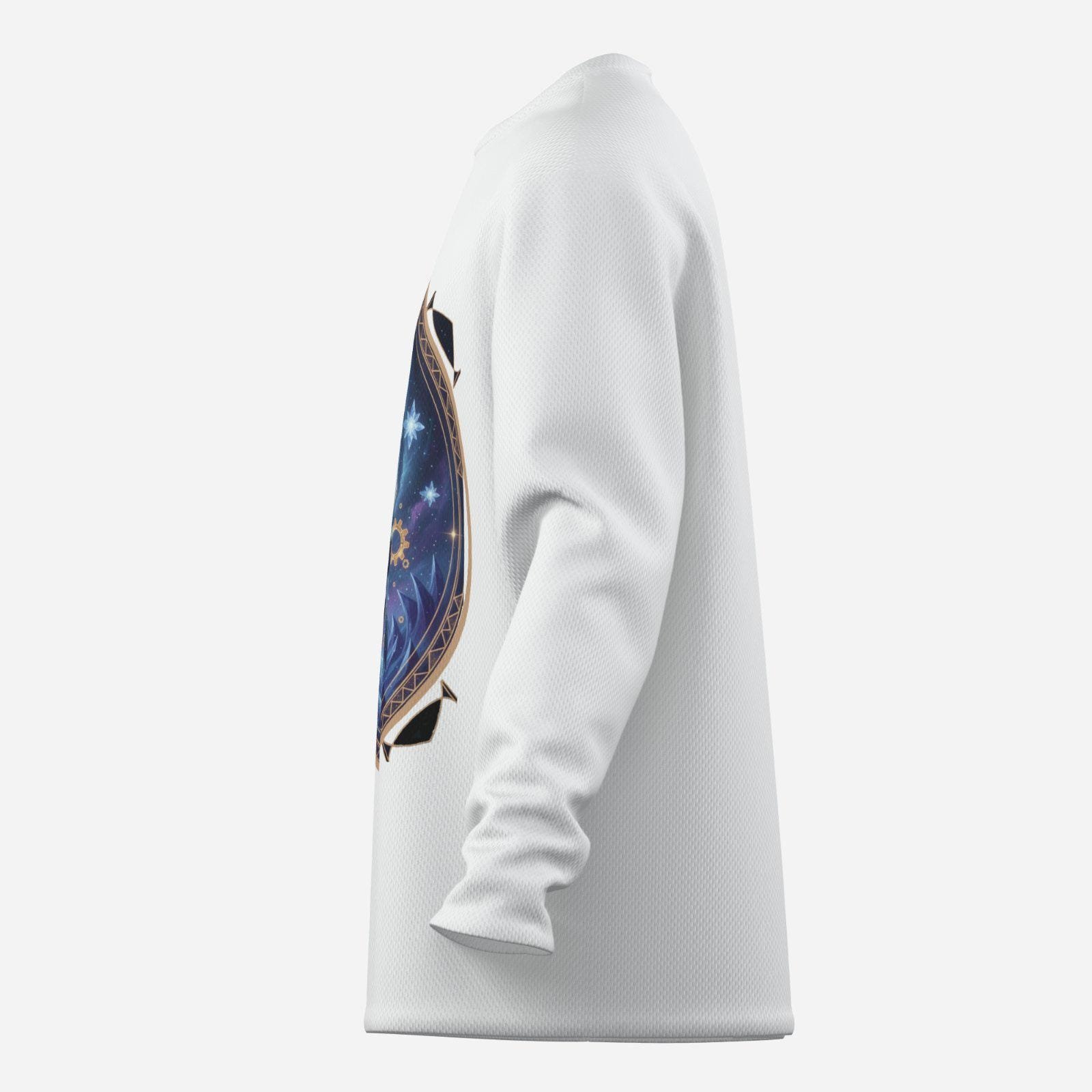 Women's Long Sleeve Shirt-Bird's Eye | Zebellz Collection: Blue Capricorn | 160 GSM - Image 3