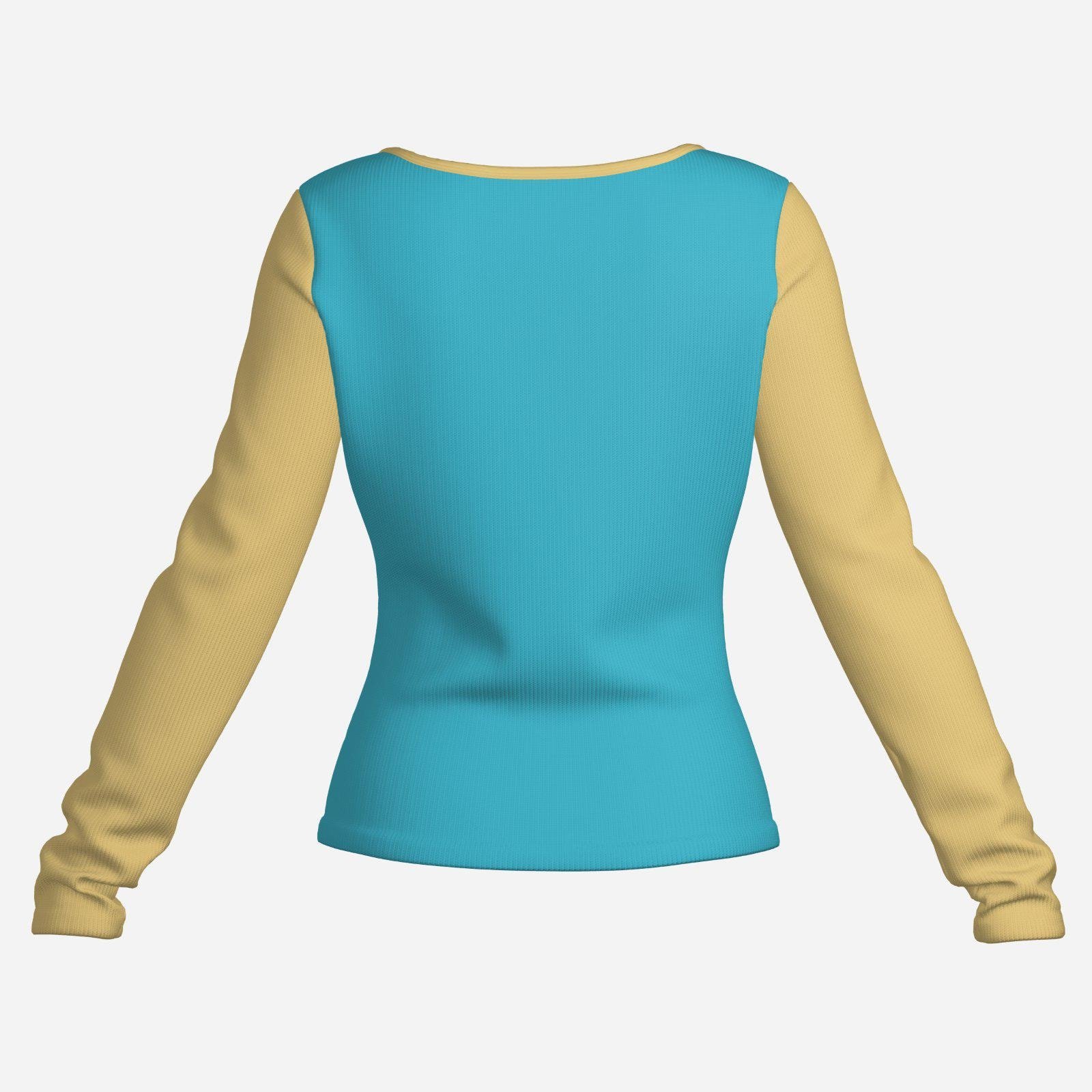 U Neck Long Sleeve Shirt-Milk Silk 200 GSM - Image 4